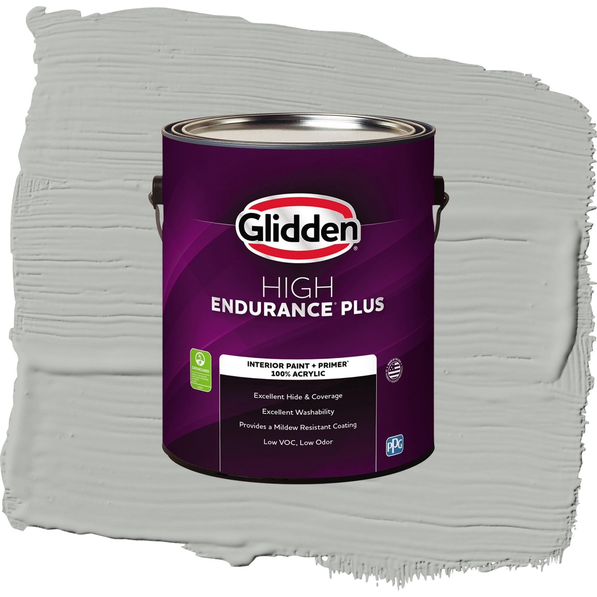 Glidden High Endurance Plus Gray Stone Eggshell Interior Paint and Primer, 1 Gallon