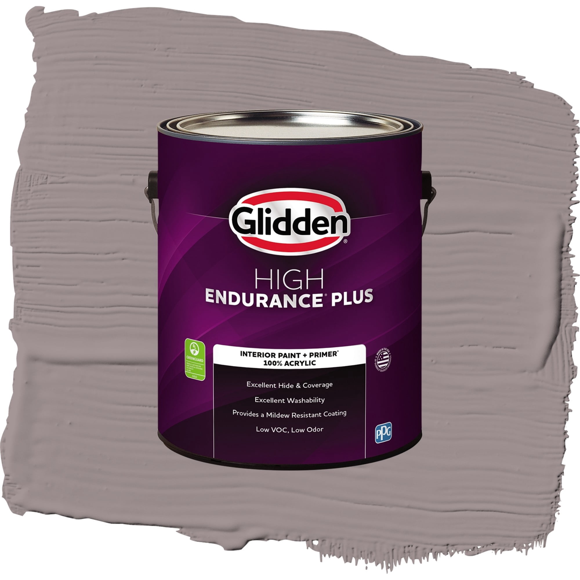 Glidden High Endurance Plus Gray Violet Semi Gloss Interior Paint and Primer, 1 Gallon