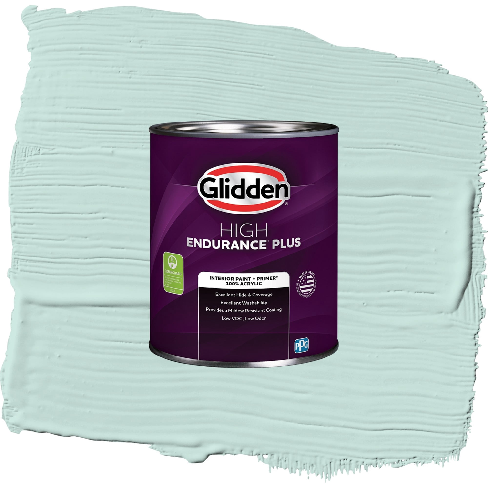 Glidden High Endurance Plus Green Wave Eggshell Interior Paint and Primer, 1 Quart