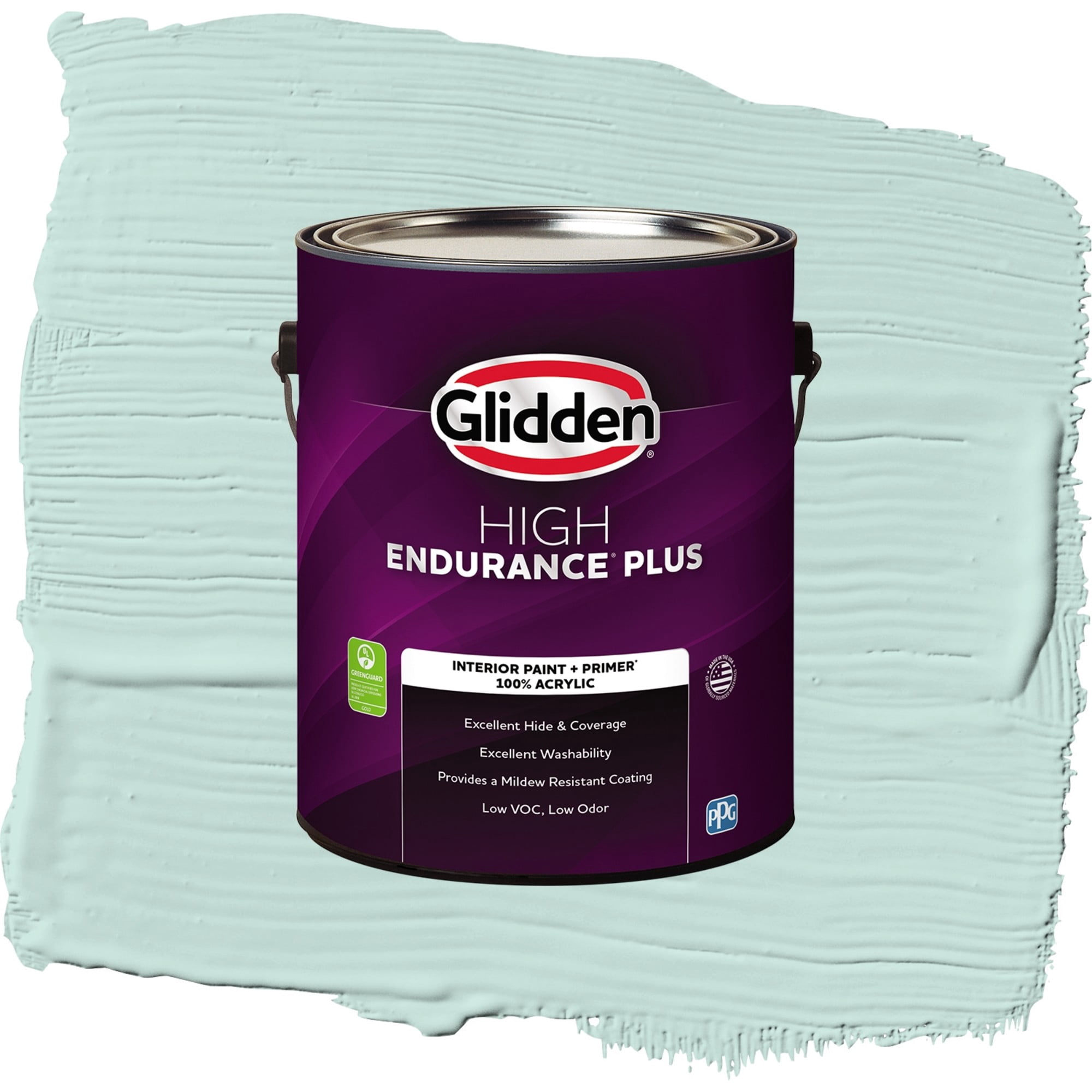 Glidden High Endurance Plus Green Wave Semi Gloss Interior Paint and Primer, 1 Gallon