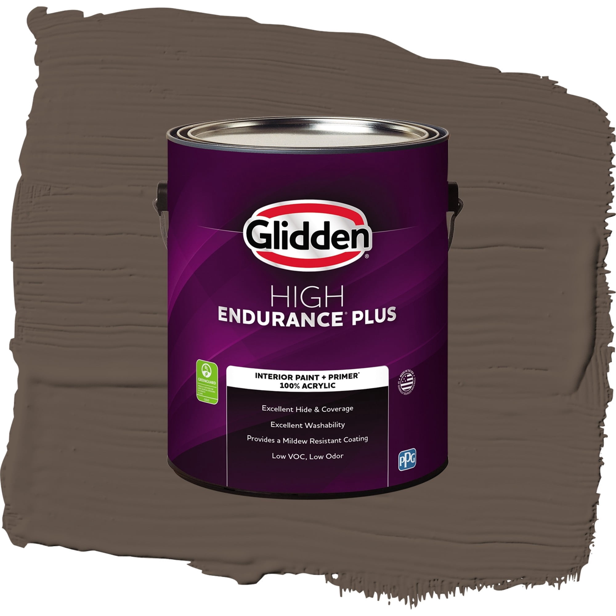 Glidden High Endurance Plus Ground Coffee Eggshell Interior Paint and Primer, 1 Gallon