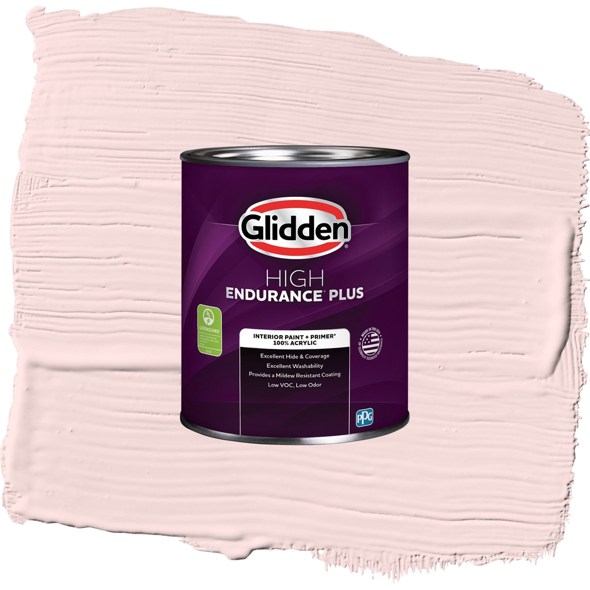 Glidden High Endurance Plus Hawaiian Shell Flat Interior Paint and Primer, 1 Quart