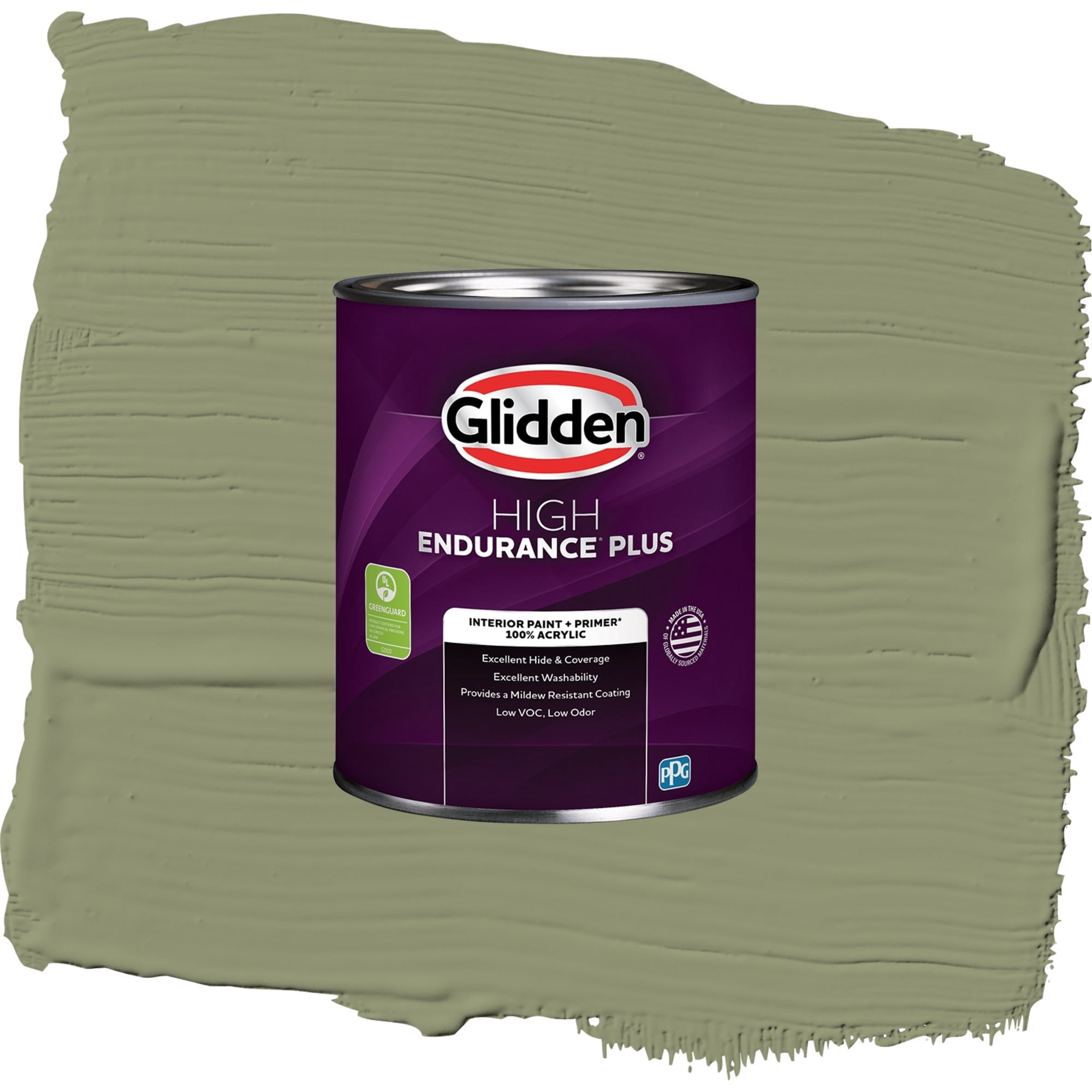 Glidden High Endurance Plus Hemlock Flat Interior Paint and Primer, 1 Quart