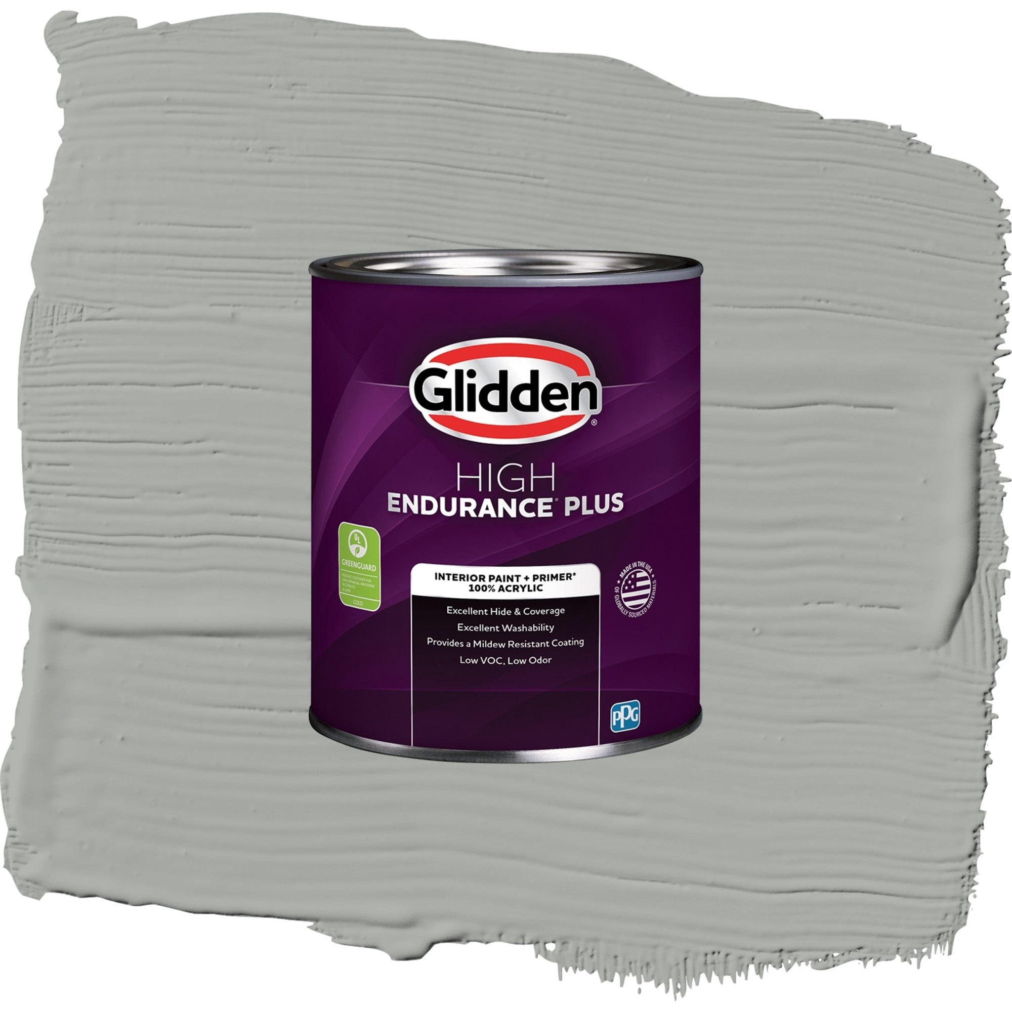 Glidden HEP Hippopotamus Interior Paint + Primer Eggshell , 1 Quart