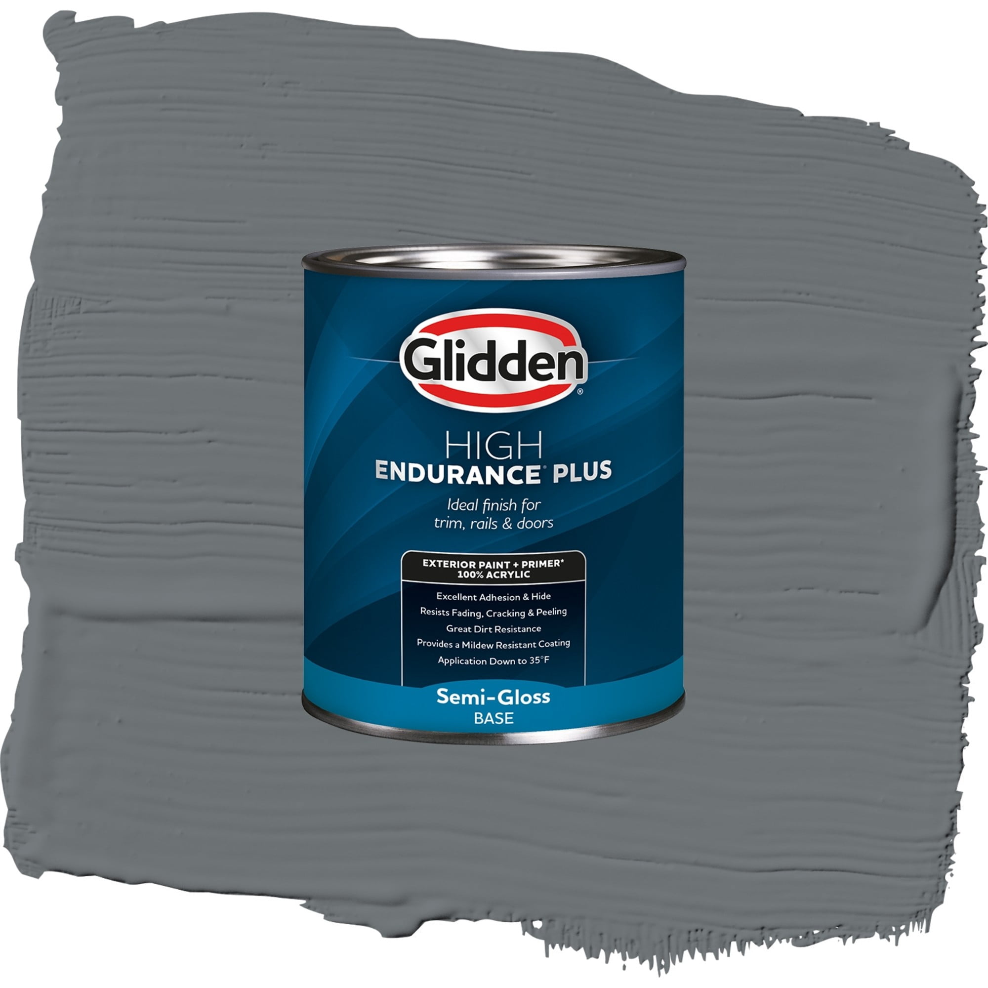 Glidden High Endurance Plus Improbable Semi Gloss Exterior Paint and Primer, 1 Quart