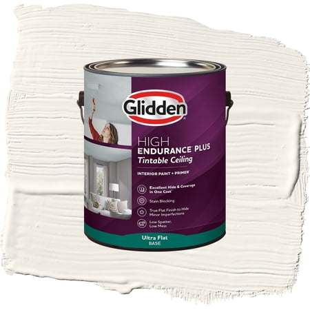 Glidden Glidden HEP Interior Ceiling Paint, Cow's Milk/Off White, Flat, 1 Gallon