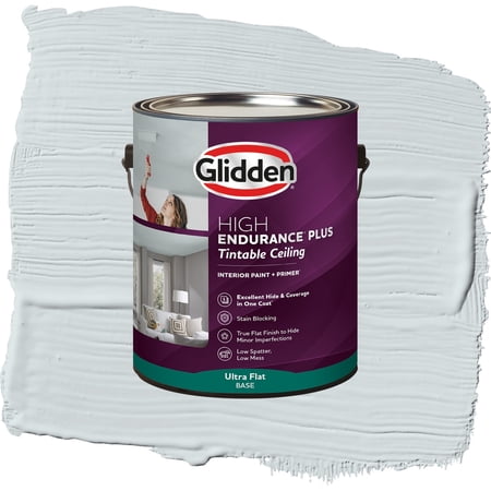 Glidden Glidden HEP Interior Ceiling Paint, Tinsel/Gray, Flat, 1 Gallon