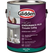 Glidden HEP White Interior Ceiling Paint + Primer, Flat, 1 Gallon