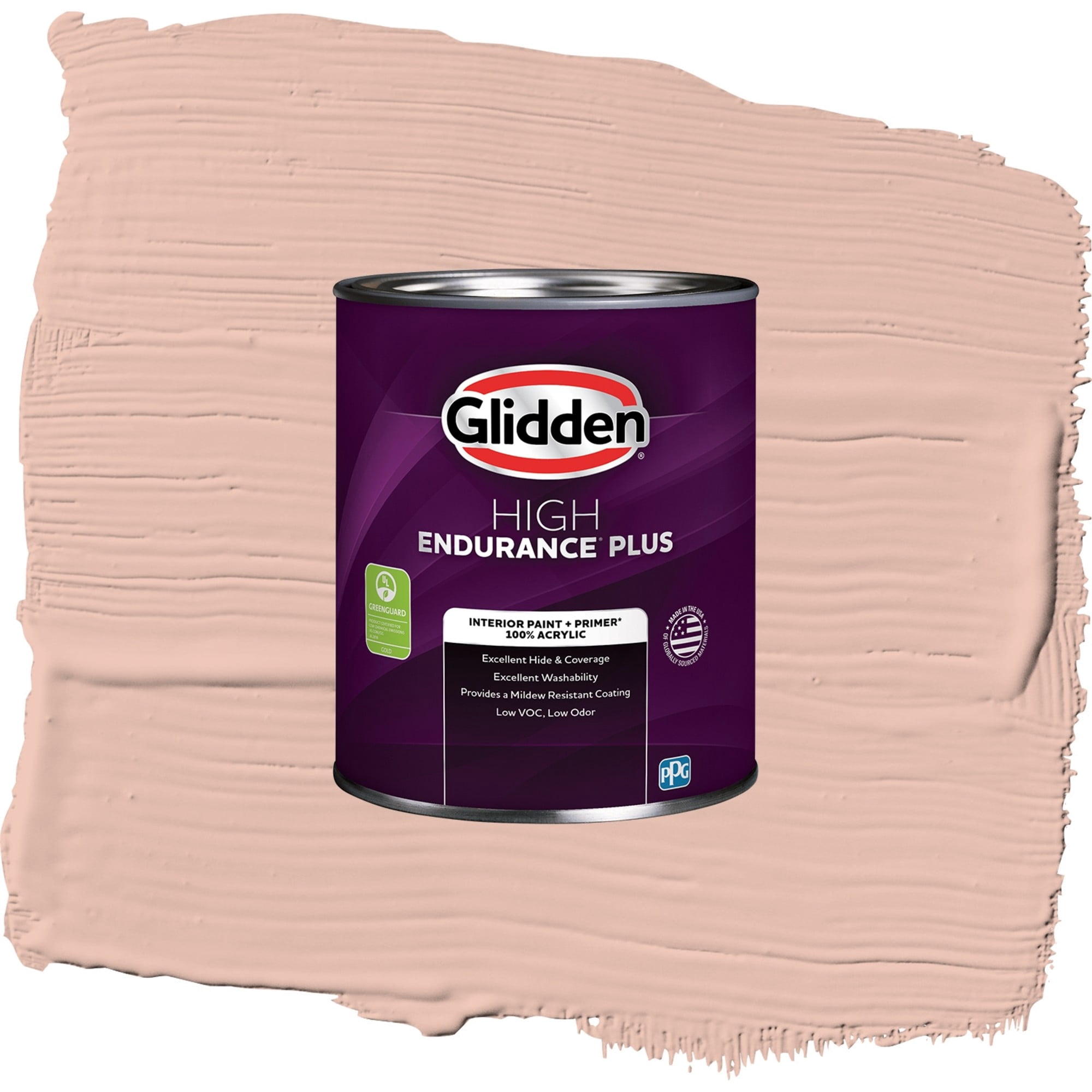 Glidden HEP Adorable / Orange, Flat Interior Paint with Primer, 1 Quart
