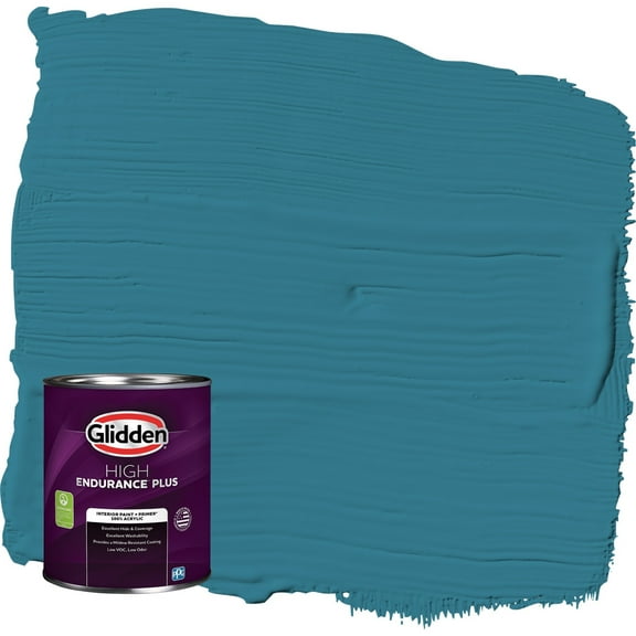 Glidden HEP Adventure / Blue Flat Interior Paint with Primer, 1 Quart
