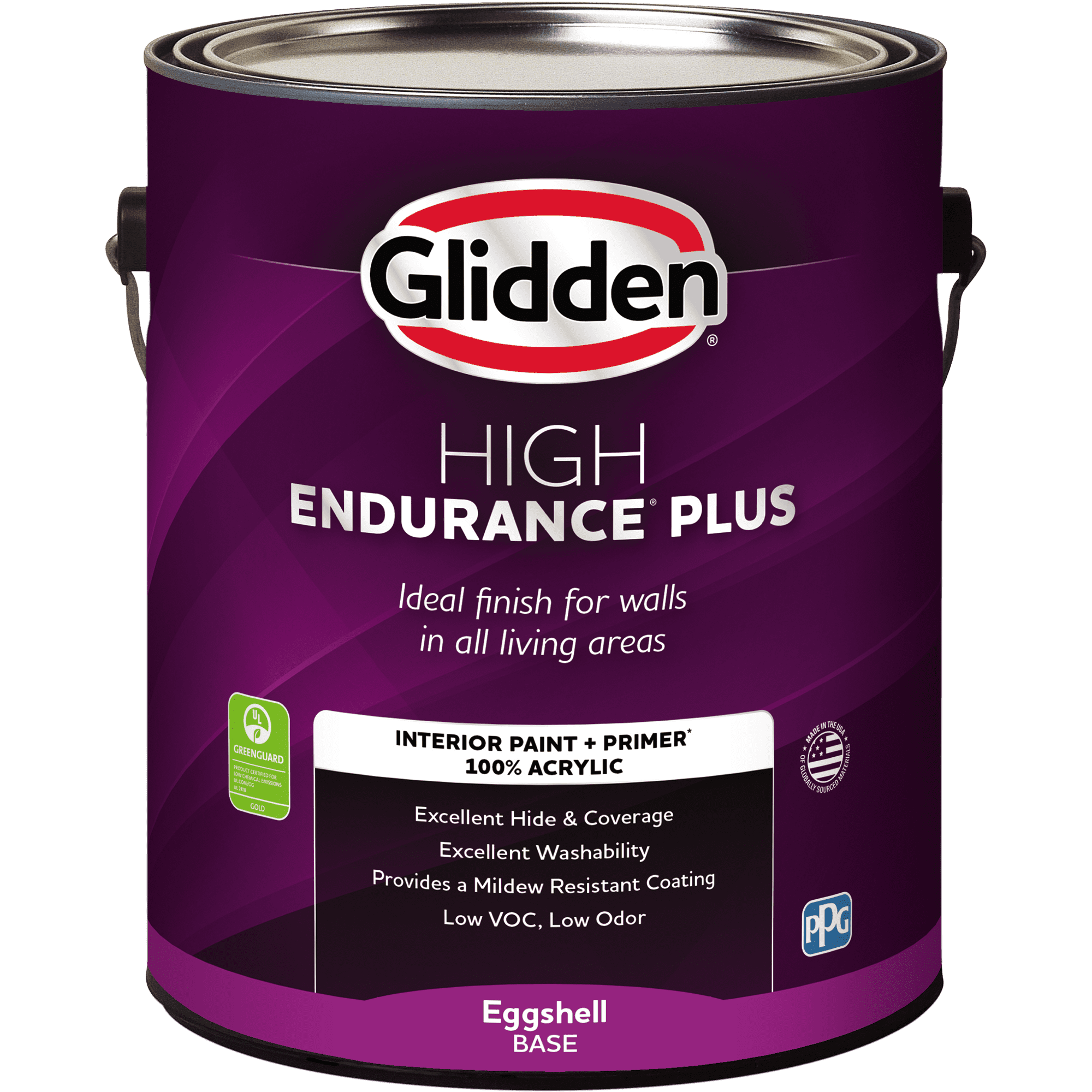 Glidden HEP Interior Paint + Primer All-In-One Eggshell, Tintable Base ...