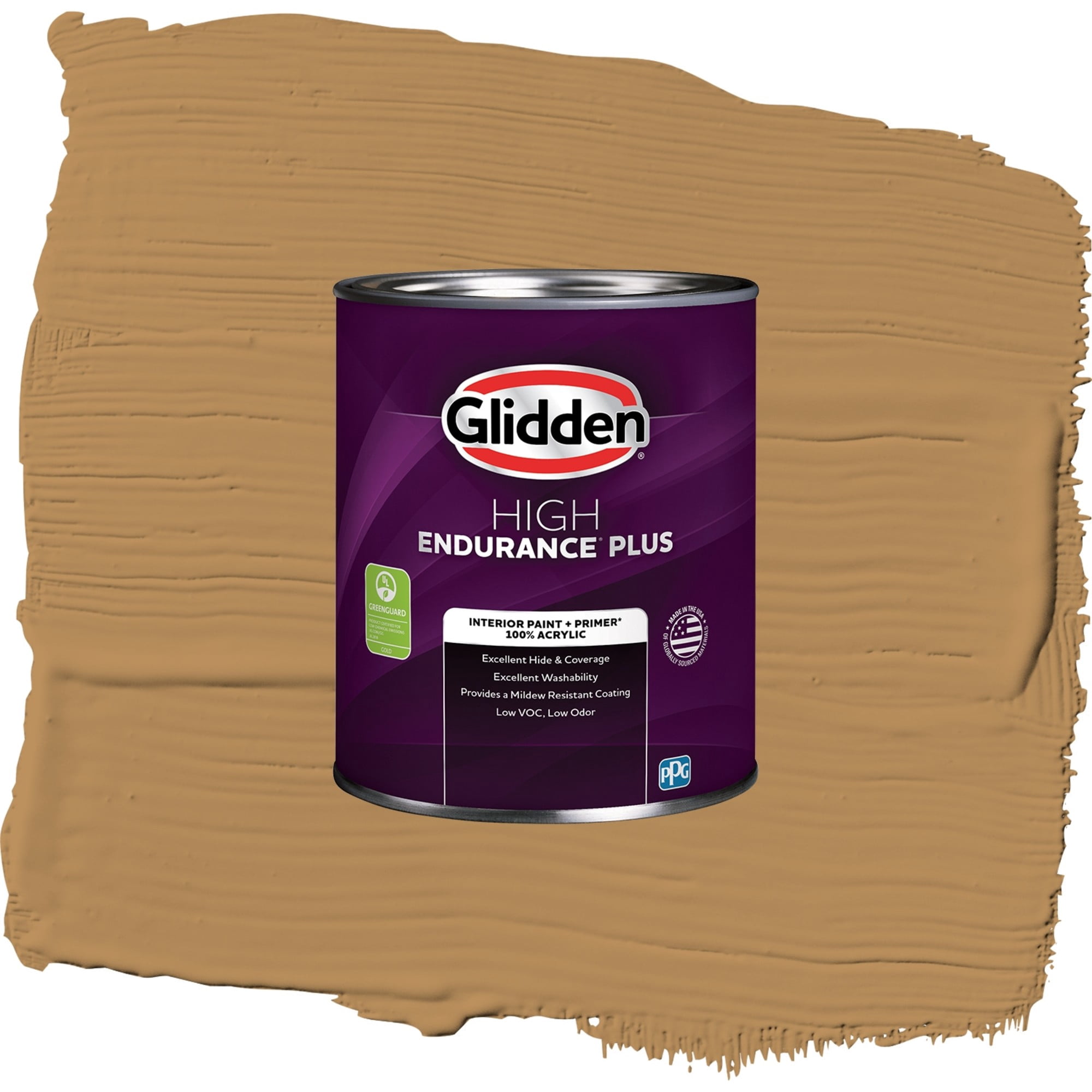 Glidden HEP Allegro / Tan, Eggshell Interior Paint with Primer, 1 Quart