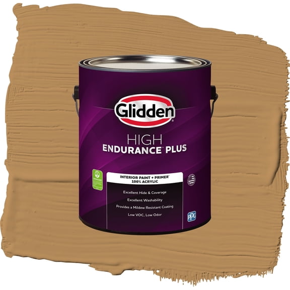 Glidden HEP Allegro / Tan, Semi-Gloss Interior Paint with Primer, 1 Gallon