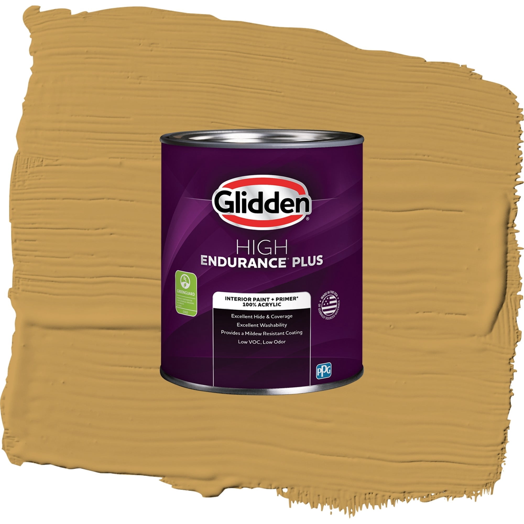 Glidden HEP Amaretto Sours / Yellow, Eggshell Interior Paint with Primer, 1 Quart