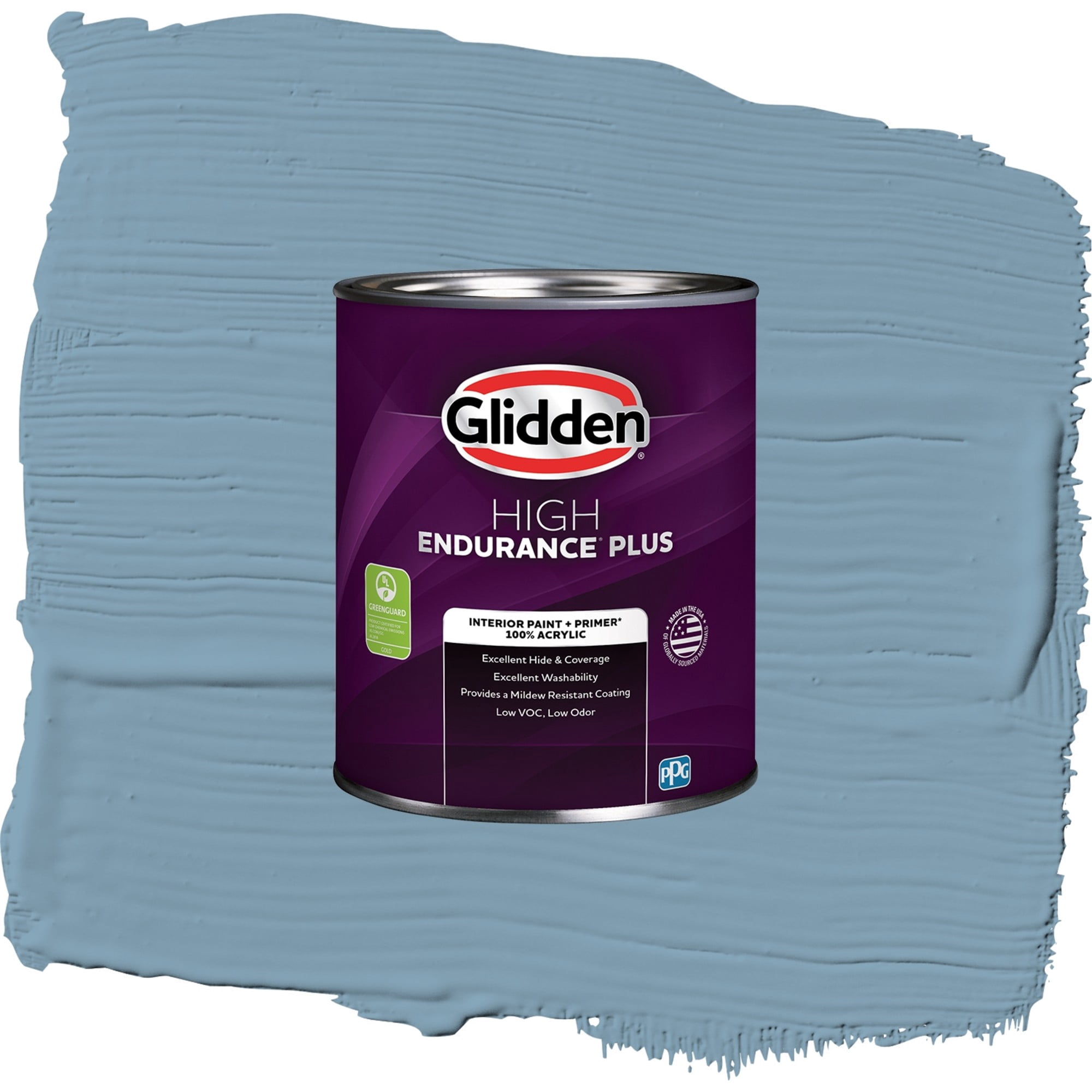 Glidden HEP Americana / Blue, Flat Interior Paint with Primer, 1 Quart