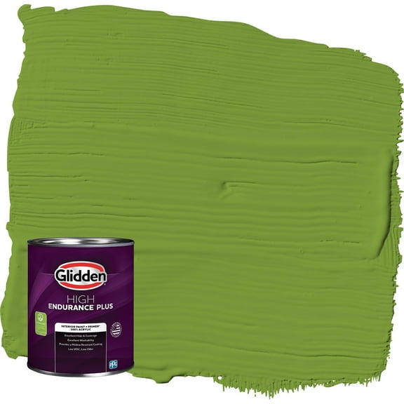 Glidden HEP Antique Moss / Green Flat Interior Paint with Primer, 1 Quart