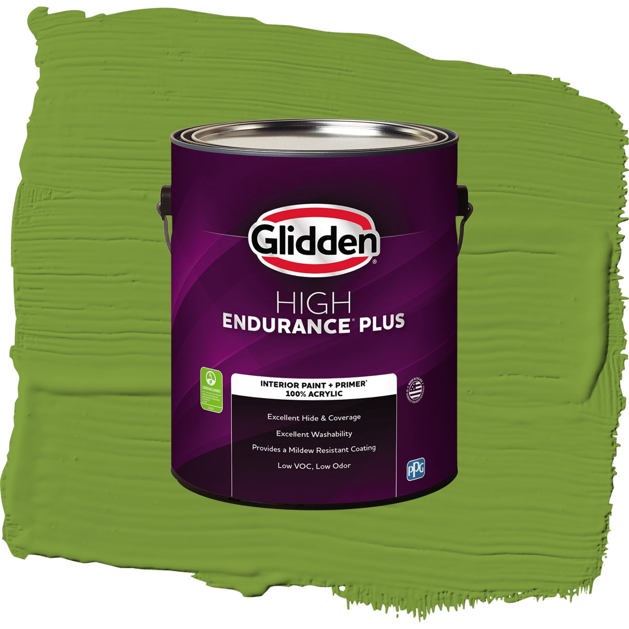 Glidden HEP Antique Moss / Green, Semi-Gloss Interior Paint with Primer, 1 Gallon