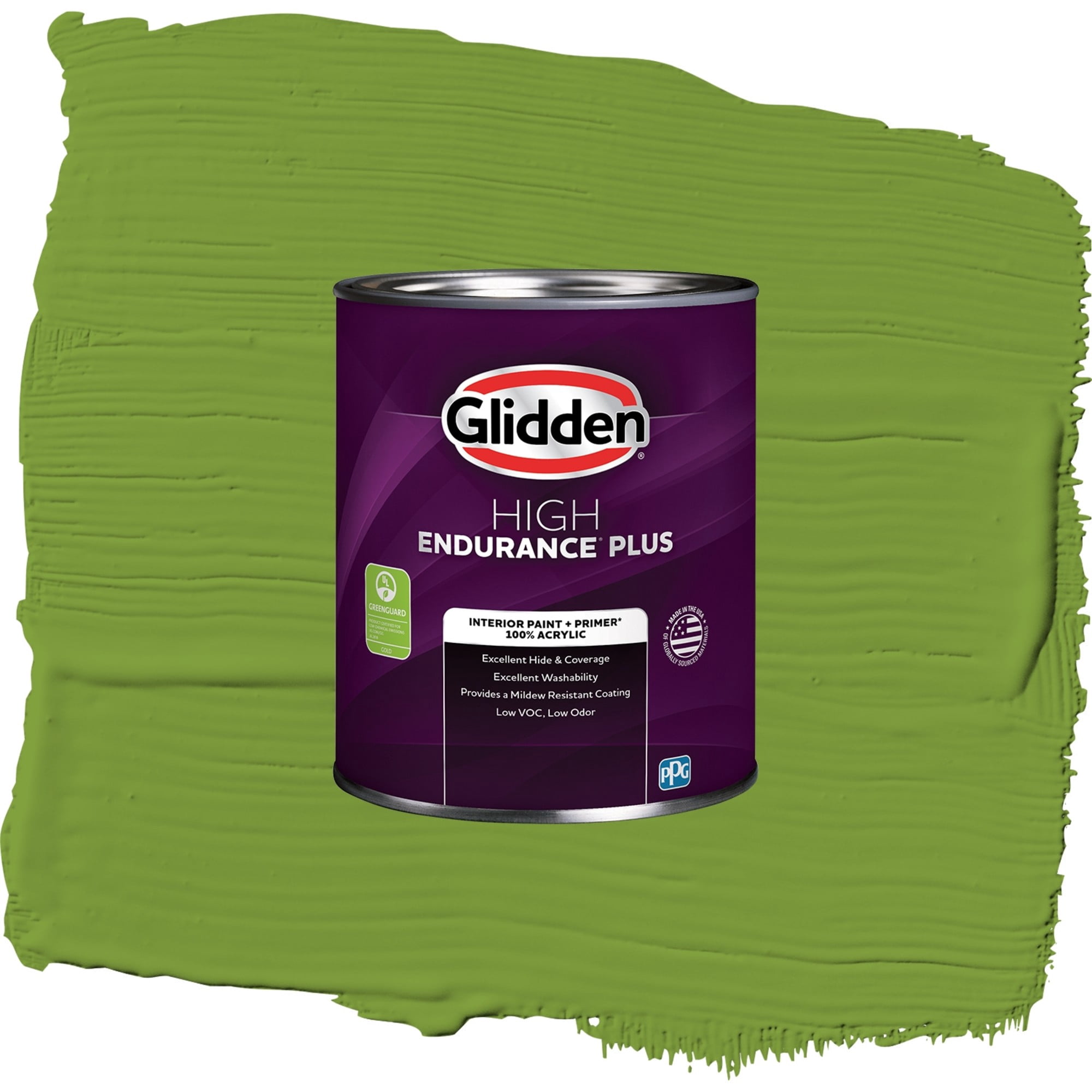 Glidden HEP Antique Moss / Green, Semi-Gloss Interior Paint with Primer, 1 Quart