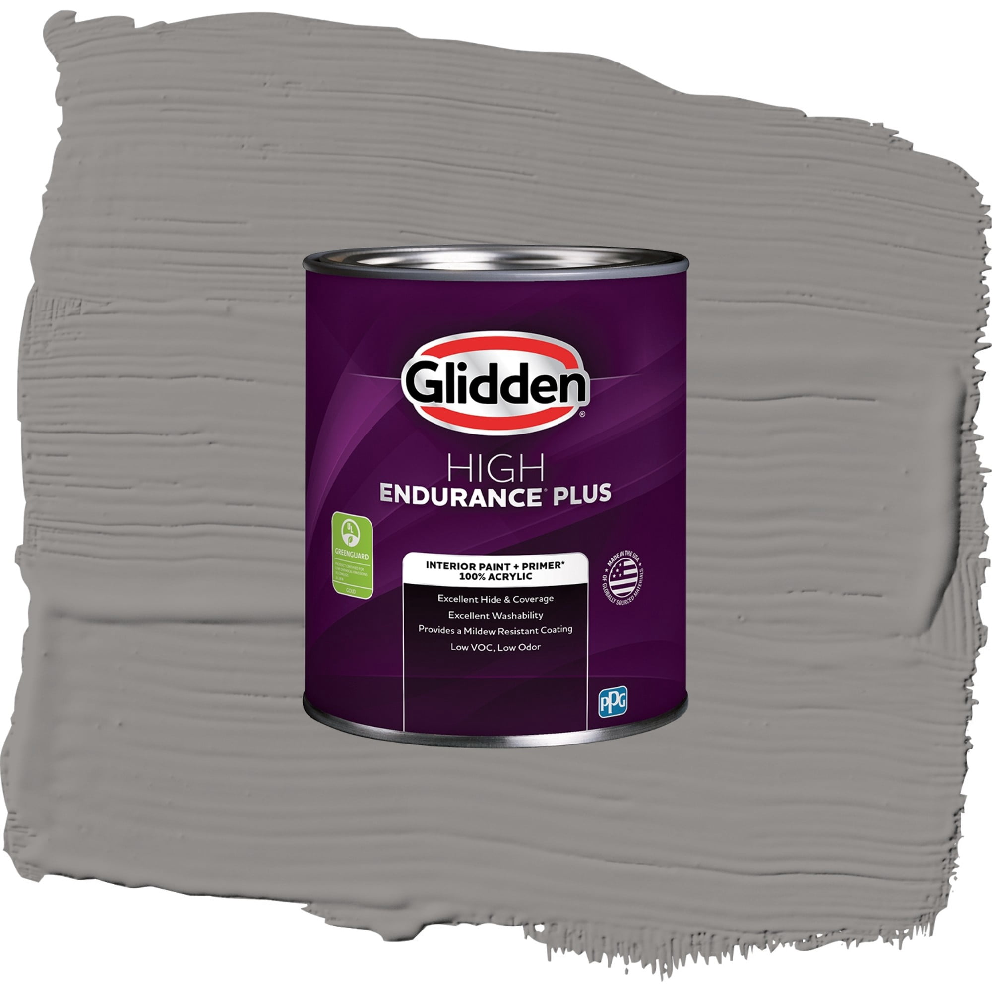 Glidden High Endurance Plus Antique Silver Eggshell Interior Paint and Primer, 1 Quart