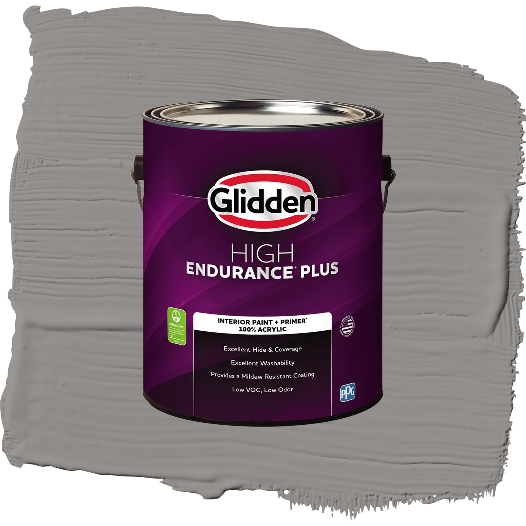 Glidden HEP Antique Silver / Grey, Semi-Gloss Interior Paint with Primer, 1 Gallon
