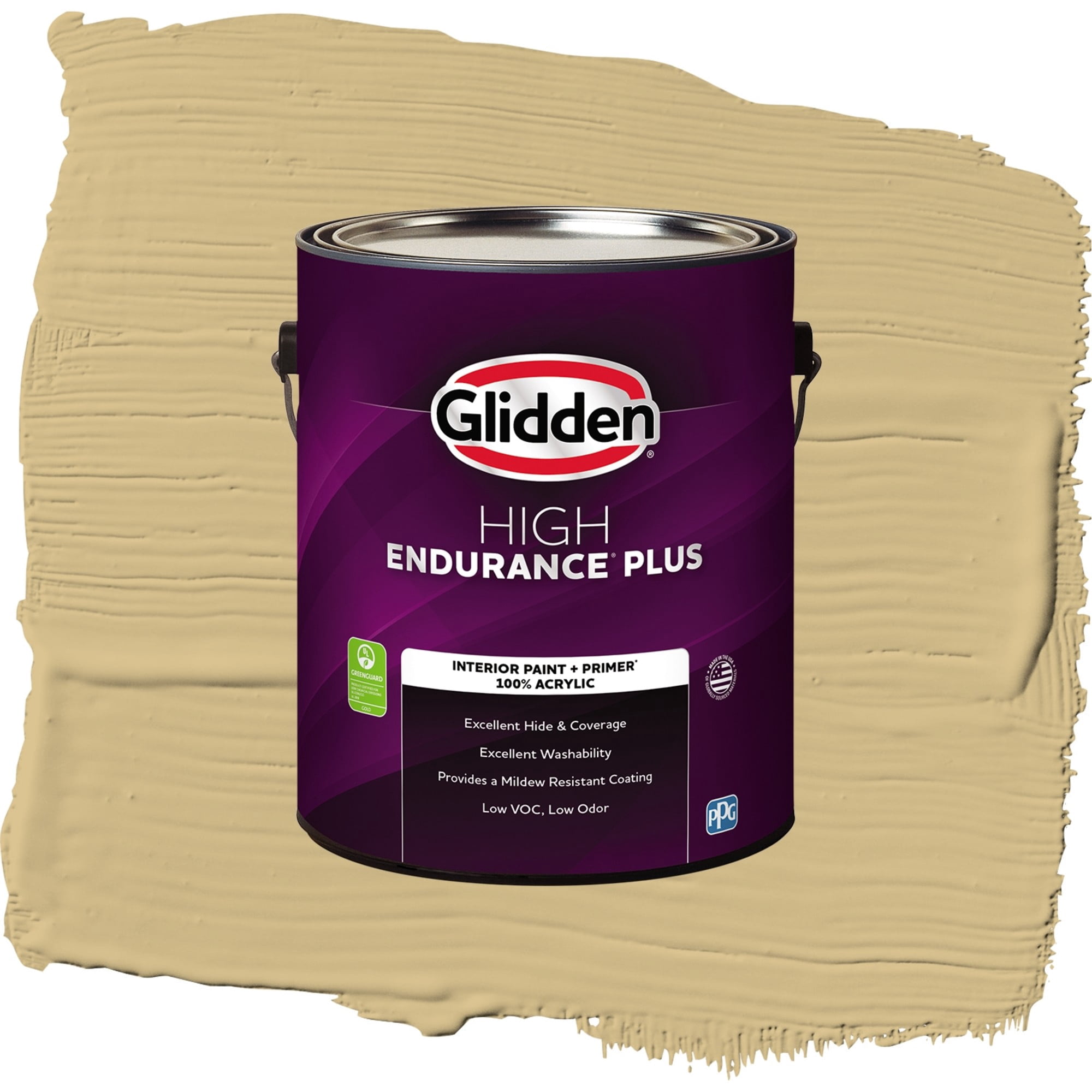 Glidden HEP Appalachian Trail / Yellow, Eggshell Interior Paint with Primer, 1 Gallon