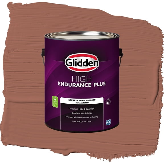 Glidden HEP Apple Brown Betty / Orange, Semi-Gloss Interior Paint with Primer, 1 Gallon