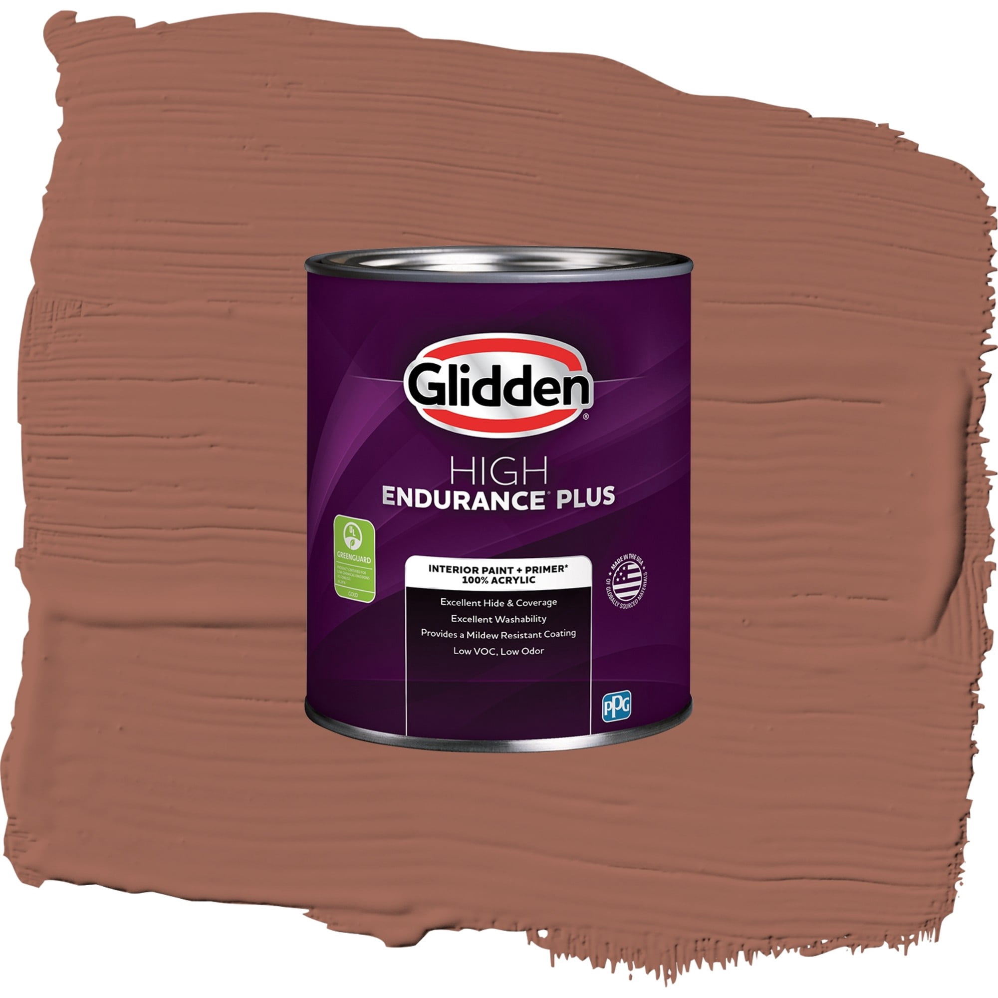 Glidden HEP Apple Brown Betty / Orange, Semi-Gloss Interior Paint with Primer, 1 Quart