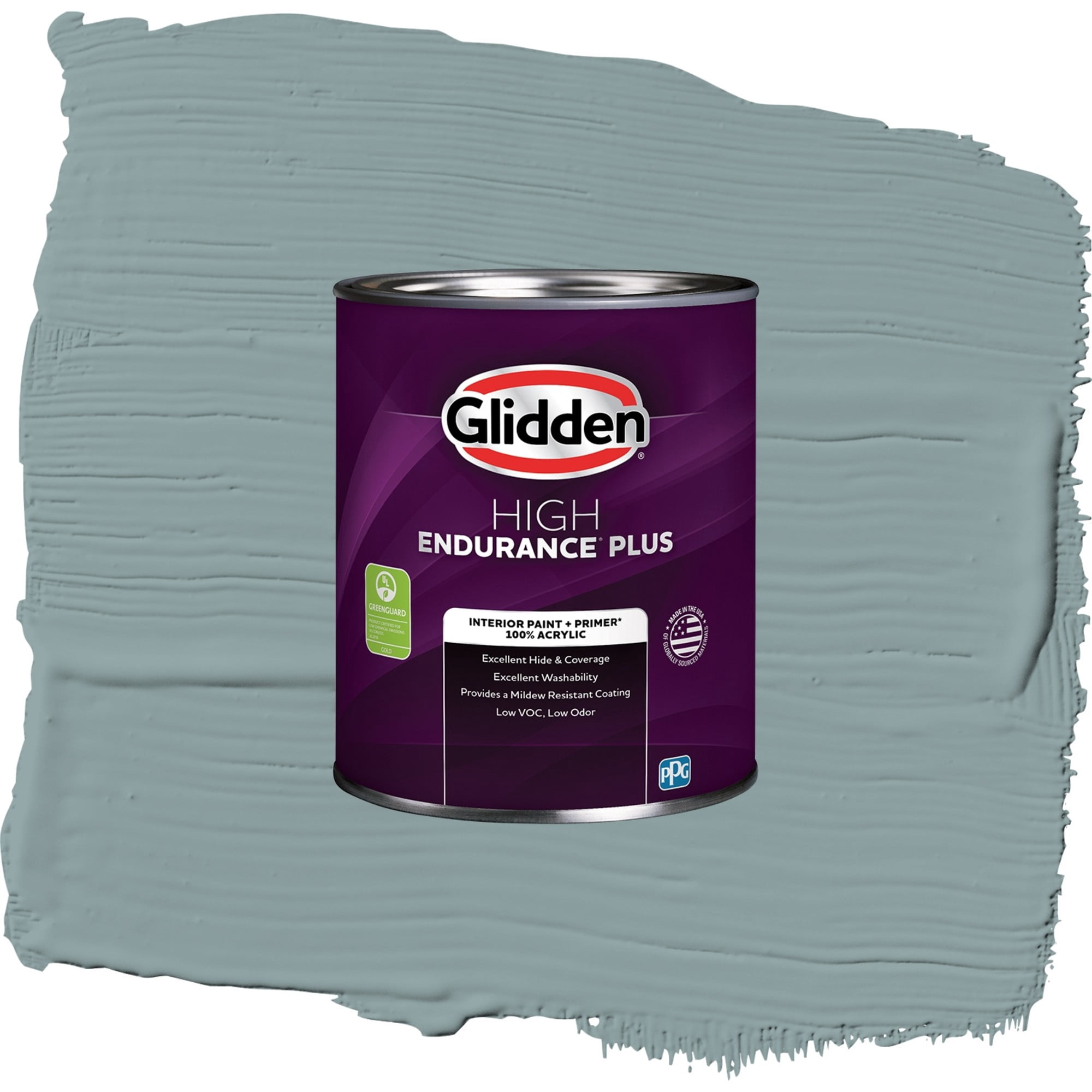 Glidden HEP Aqua Smoke / Blue, Flat Interior Paint with Primer, 1 Quart