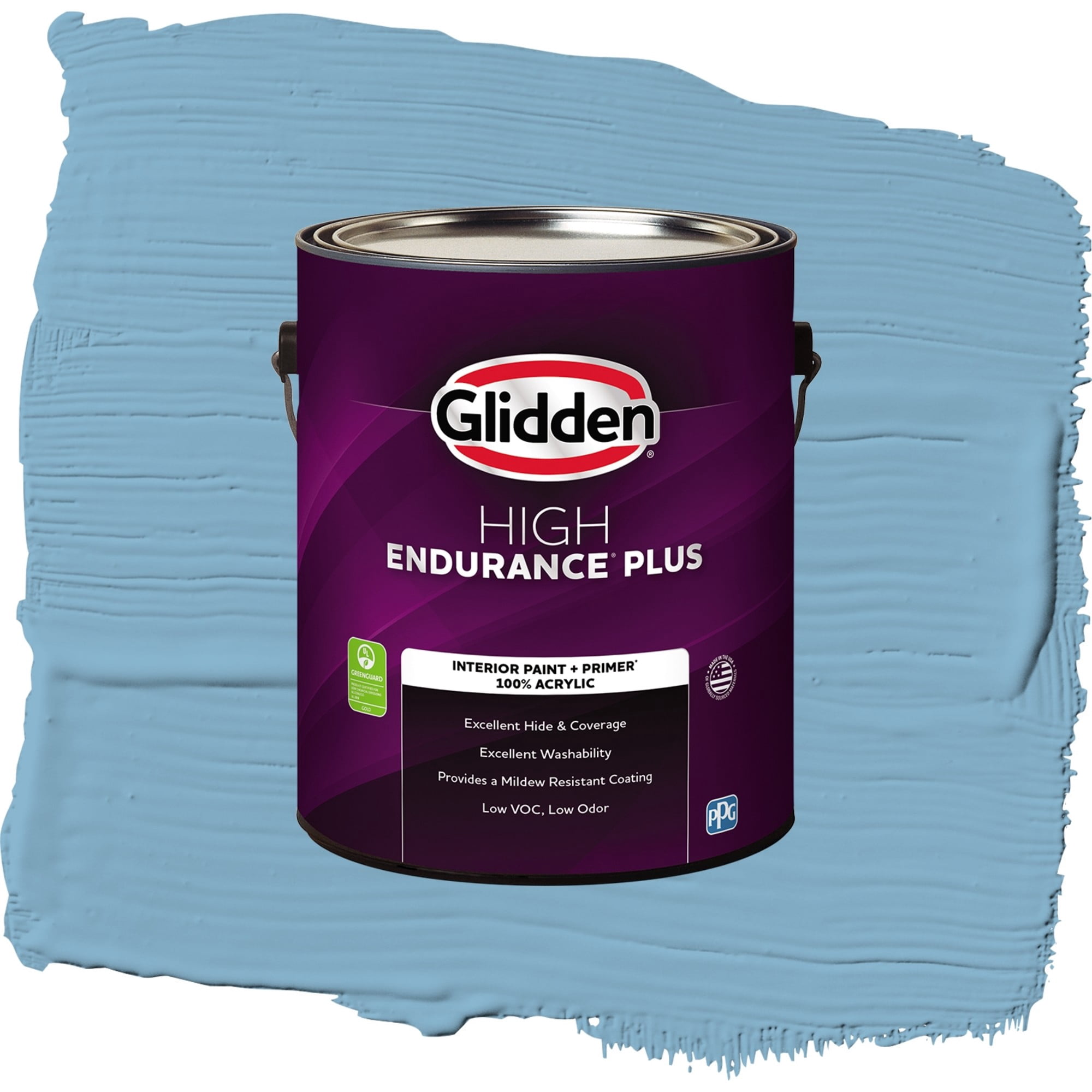 Glidden HEP Arabella / Blue, Semi-Gloss Interior Paint with Primer, 1 Gallon
