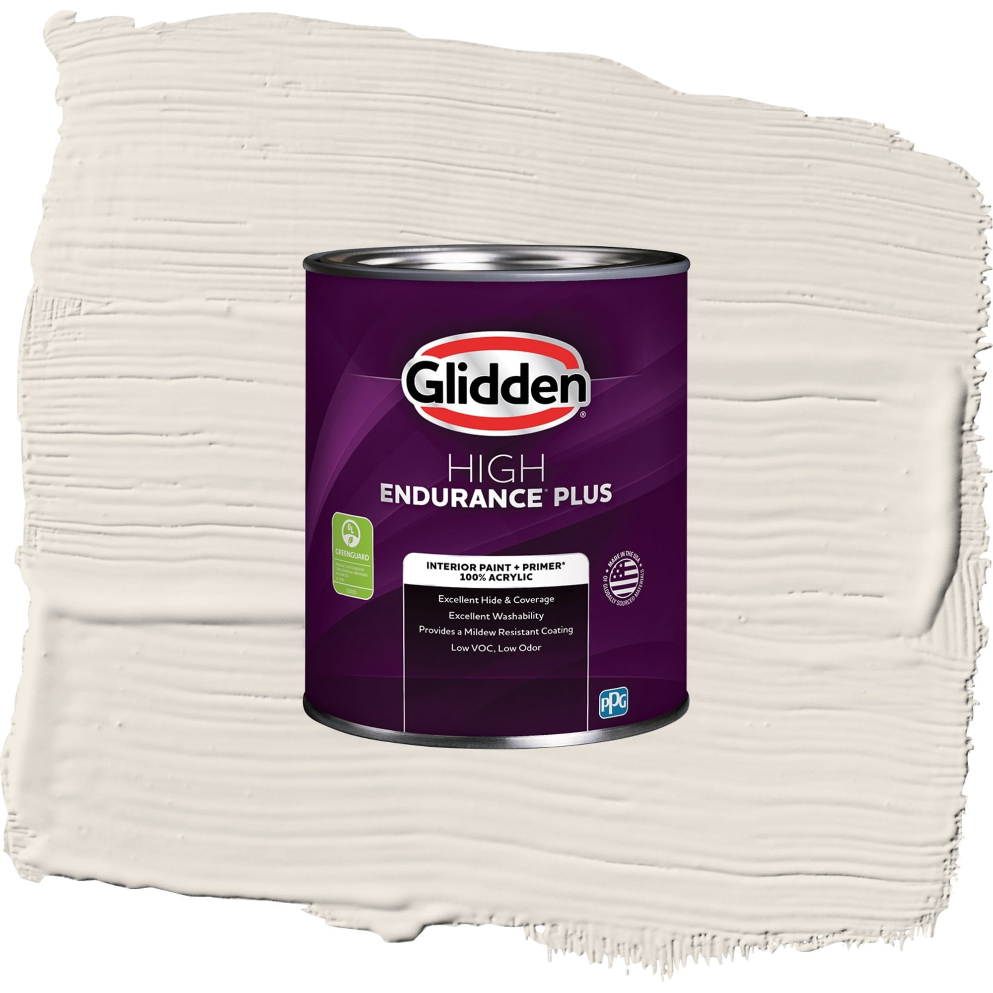 Glidden HEP Ash / White Semi-Gloss Interior Paint with Primer, 1 Quart