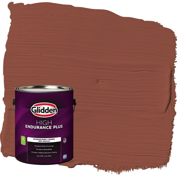 Glidden HEP Baked Bean / Red Eggshell Interior Paint with Primer, 1 Gallon