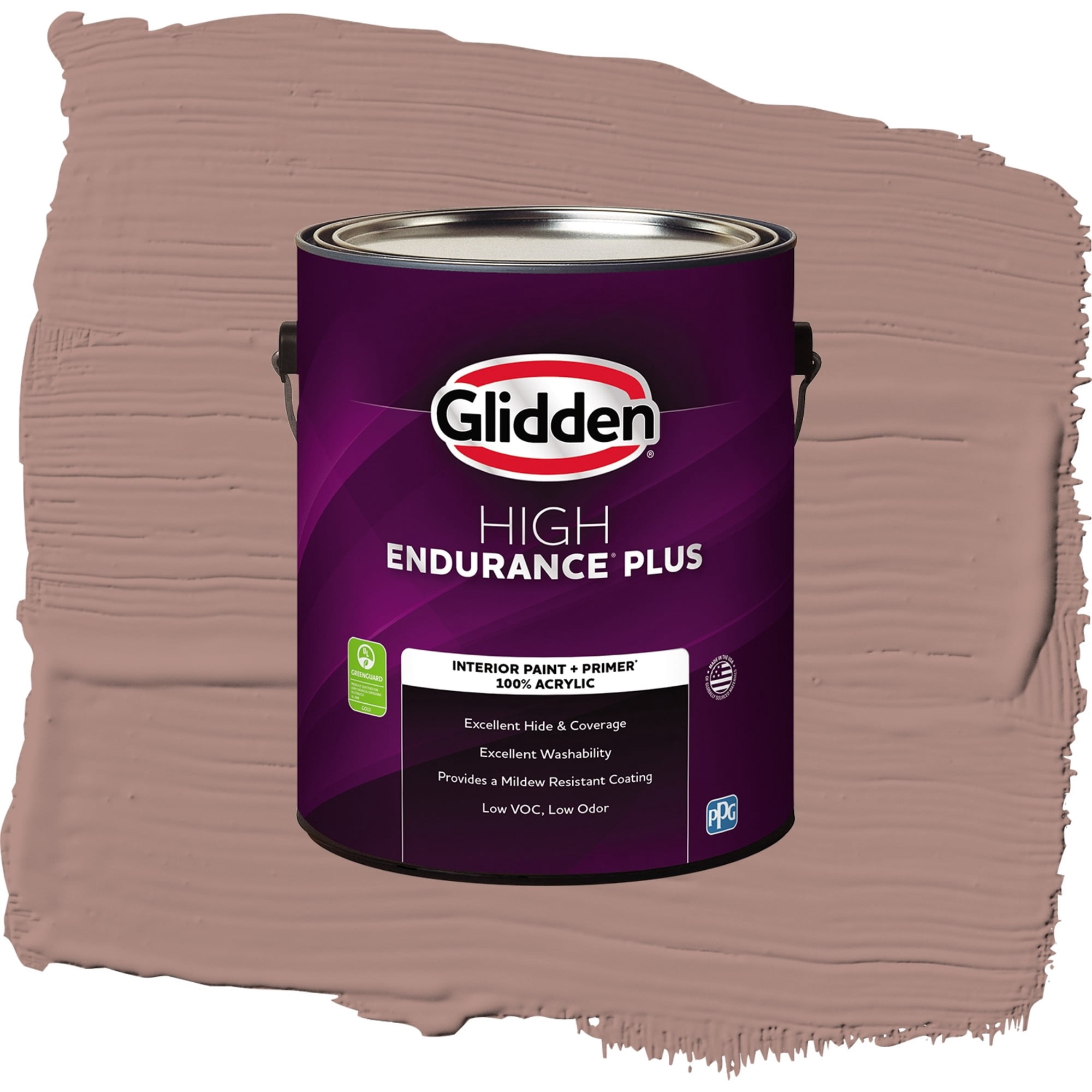 Glidden HEP Bedford Brown / Red, Flat Interior Paint with Primer, 1 Gallon
