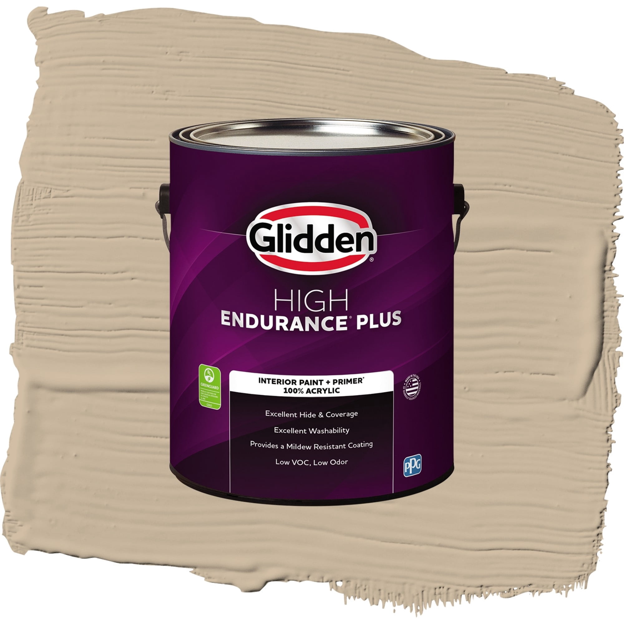 Glidden High Endurance Plus Best Beige Flat Interior Paint and Primer, 1 Gallon