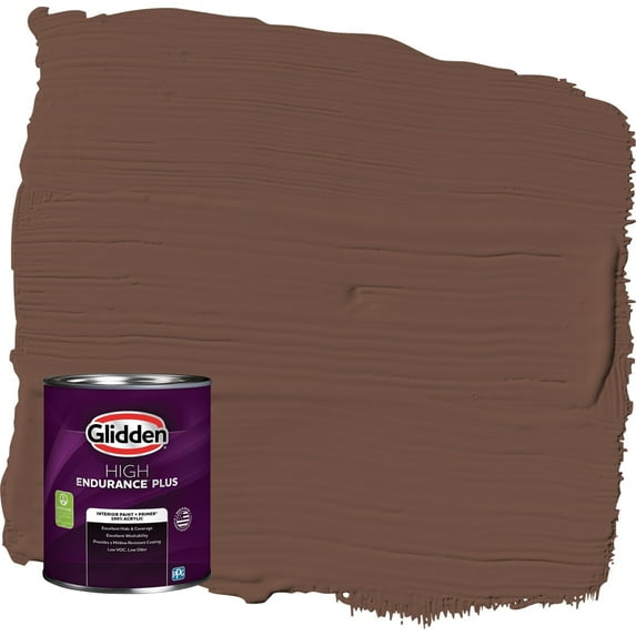 Glidden HEP Bigfoot / Brown Semi-Gloss Interior Paint with Primer, 1 Quart