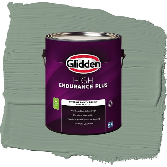 Glidden HEP Birch Forest / Green, Semi-Gloss Interior Paint with Primer, 1 Gallon