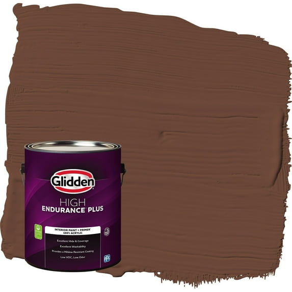 Glidden HEP Bird House Brown / Brown Flat Interior Paint with Primer, 1 Gallon