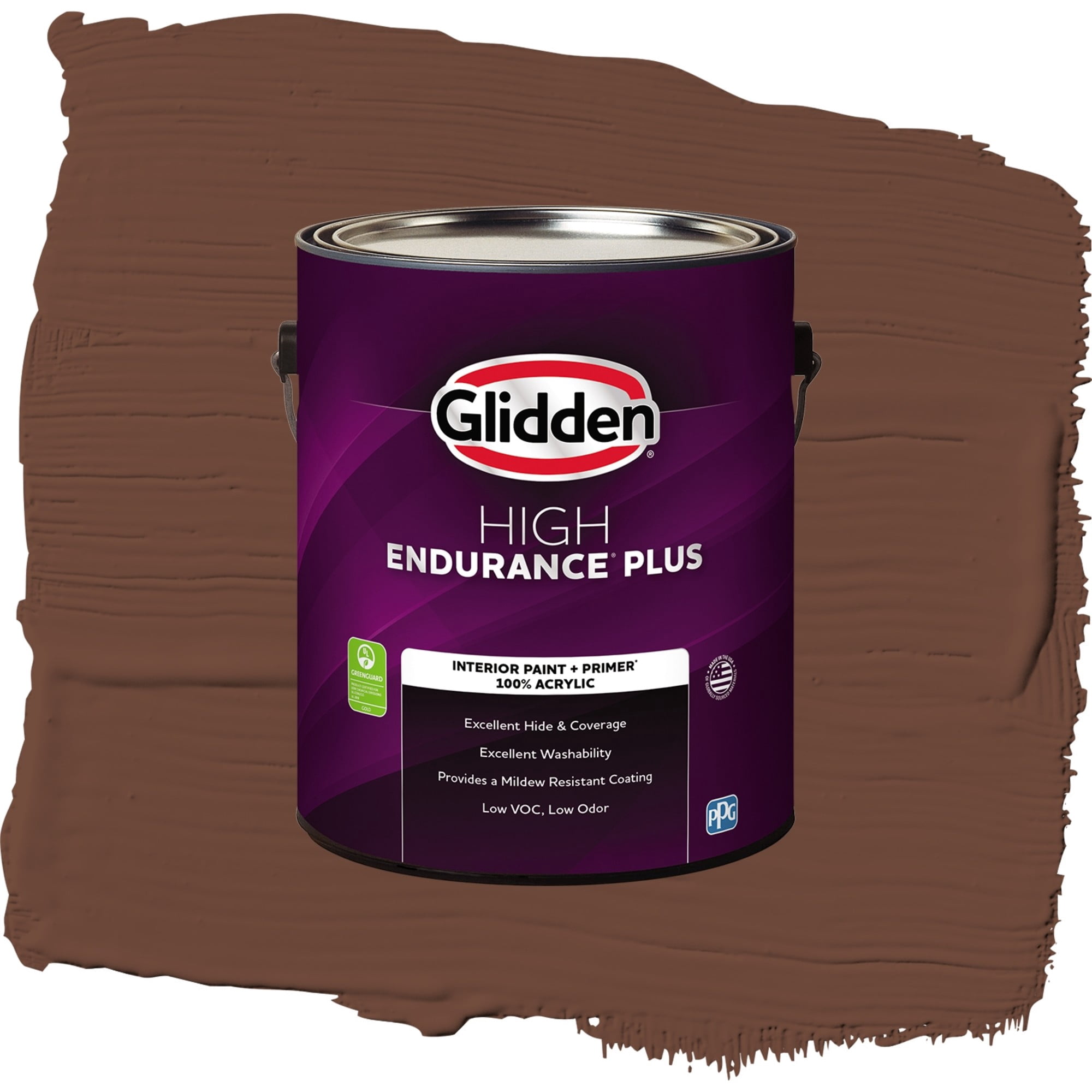 Glidden HEP Bird House Brown / Brown, Flat Interior Paint with Primer, 1 Gallon