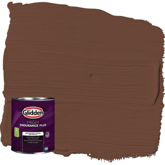 Glidden HEP Bird House Brown / Brown Flat Interior Paint with Primer, 1 Quart