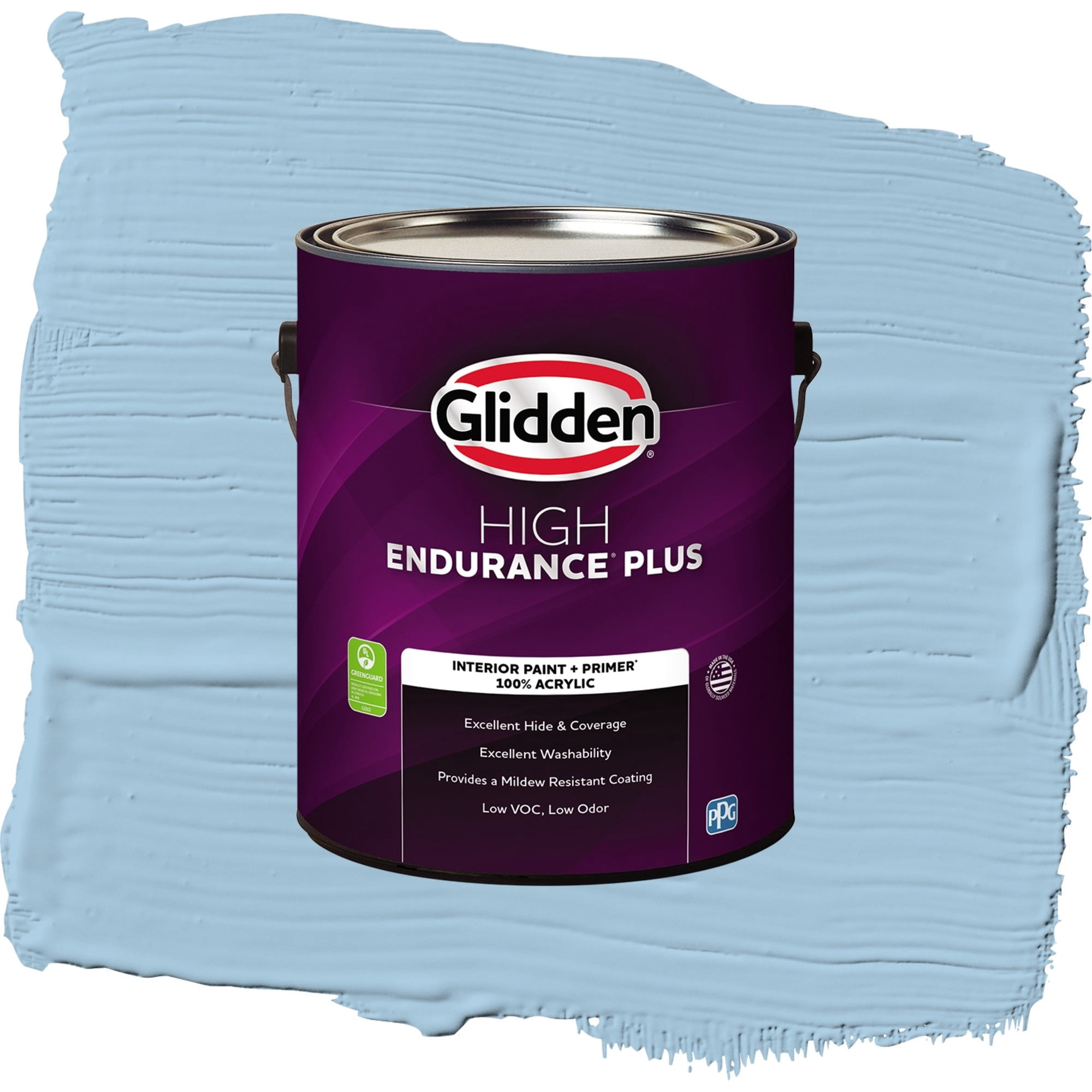 Glidden HEP Blue Bows / Blue, Flat Interior Paint with Primer, 1 Gallon