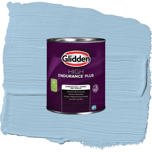 Glidden HEP Blue Bows / Blue, Flat Interior Paint with Primer, 1 Quart