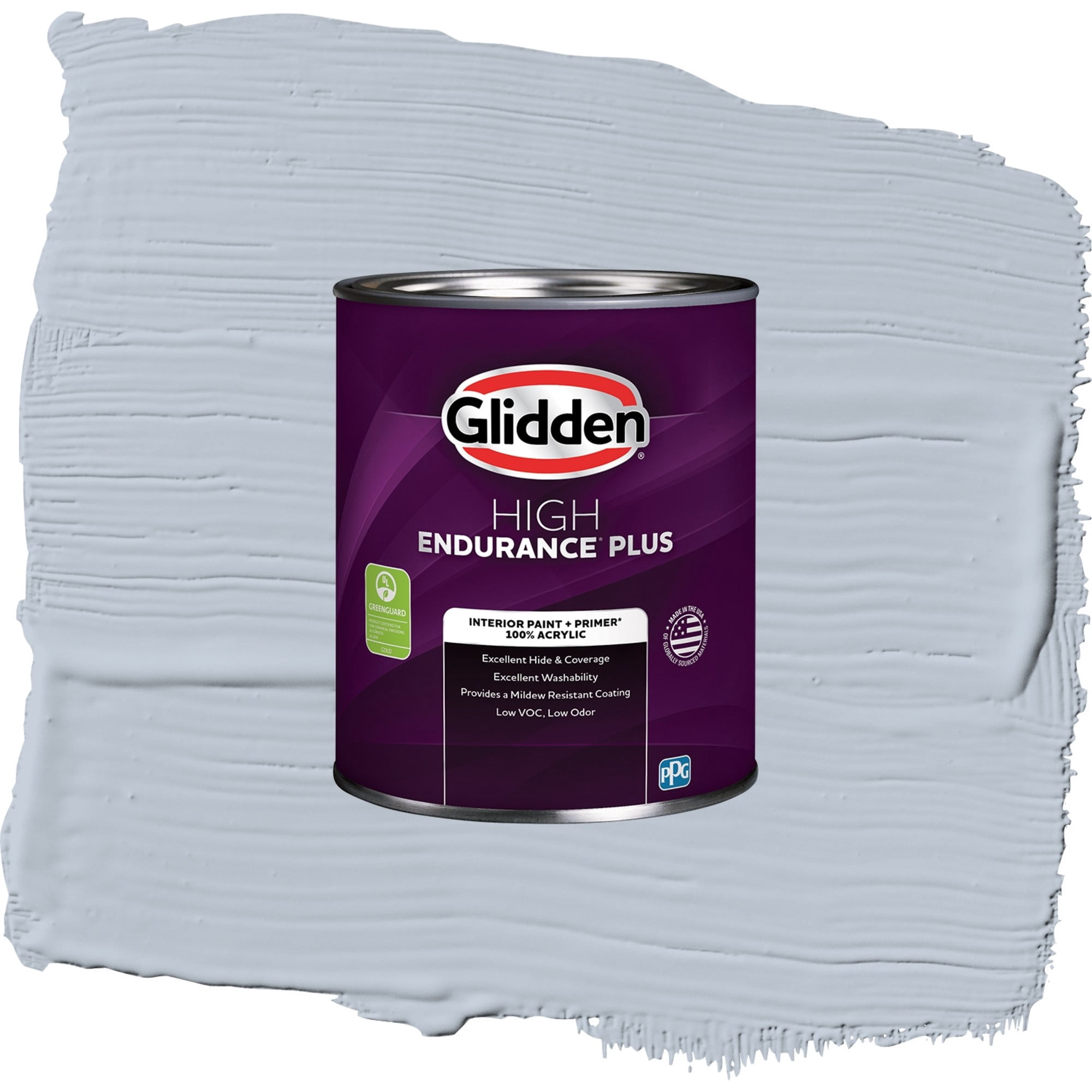 Glidden HEP Blue Dolphin / Blue, Flat Interior Paint with Primer, 1 Quart
