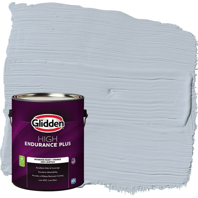 Glidden HEP Interior Paint + Primer Blue Dolphin / Blue, SemiGloss, 1