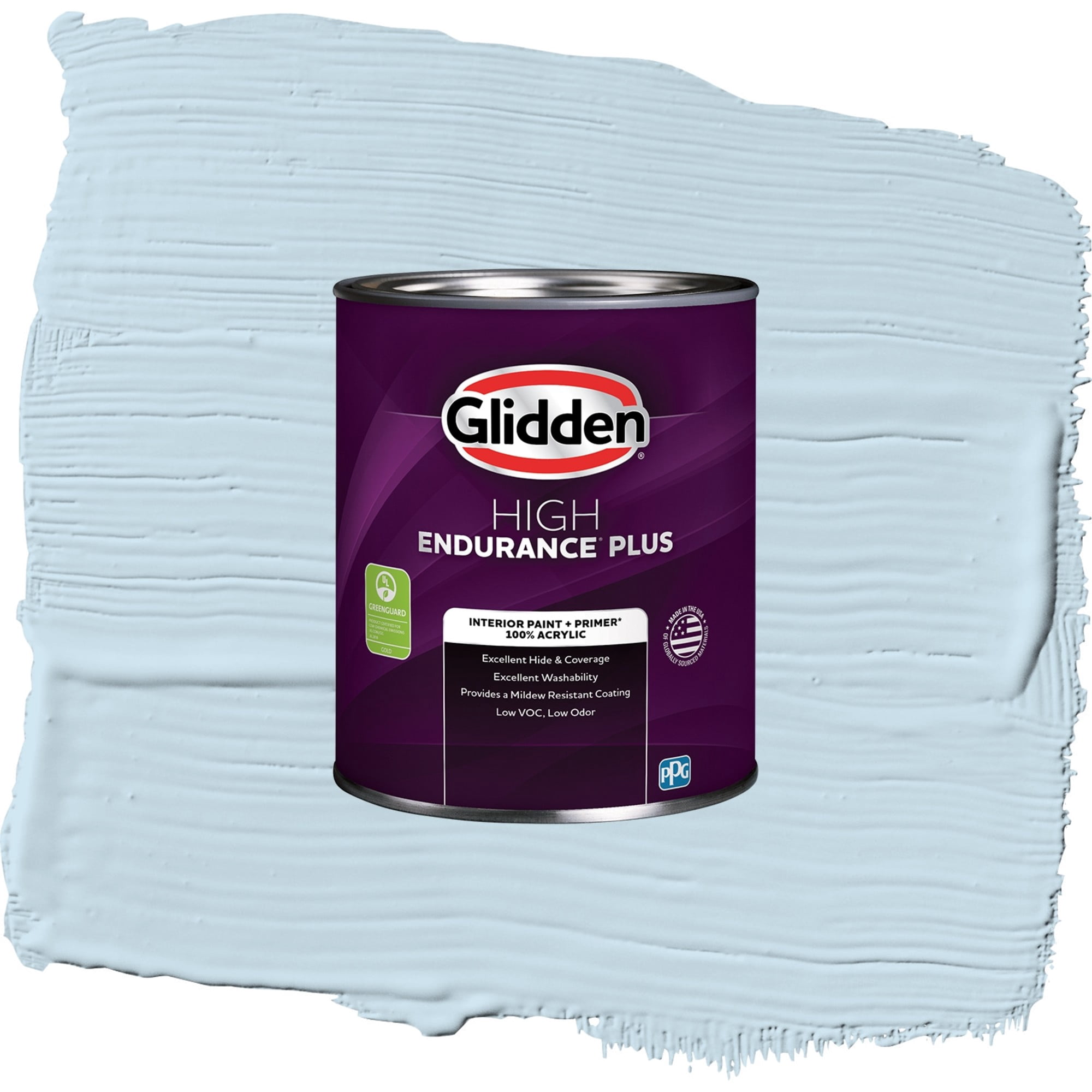 Glidden HEP Blue Pearl / Blue, Flat Interior Paint with Primer, 1 Quart