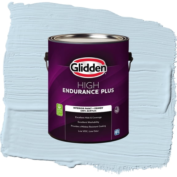 Glidden HEP Blue Pearl / Blue, Semi-Gloss Interior Paint with Primer, 1 Gallon