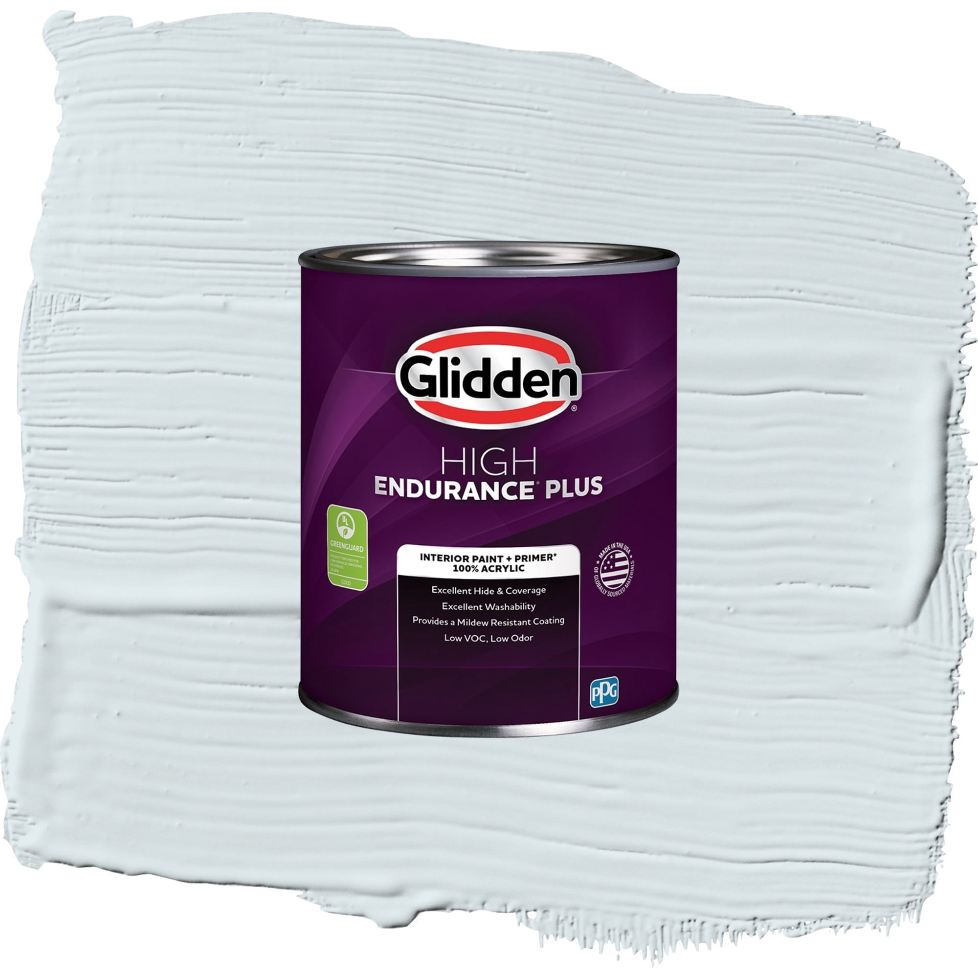 Glidden HEP Blue Smoke / Blue, Eggshell Interior Paint with Primer, 1 Quart