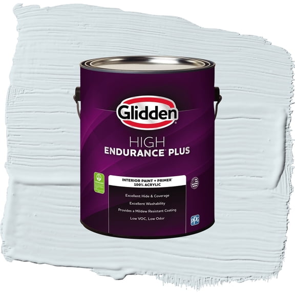 Glidden HEP Blue Smoke / Blue, Semi-Gloss Interior Paint with Primer, 1 Gallon