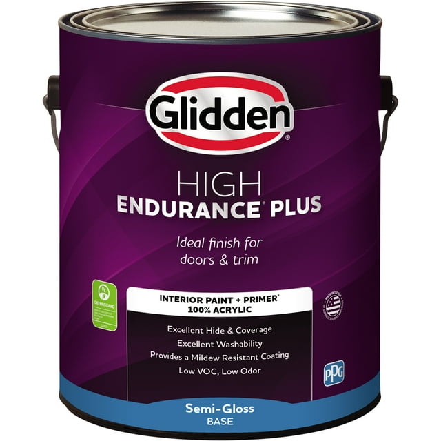Glidden HEP Interior Paint & Primer Blueberry Patch / Blue, Semi Gloss, 1 Gallon