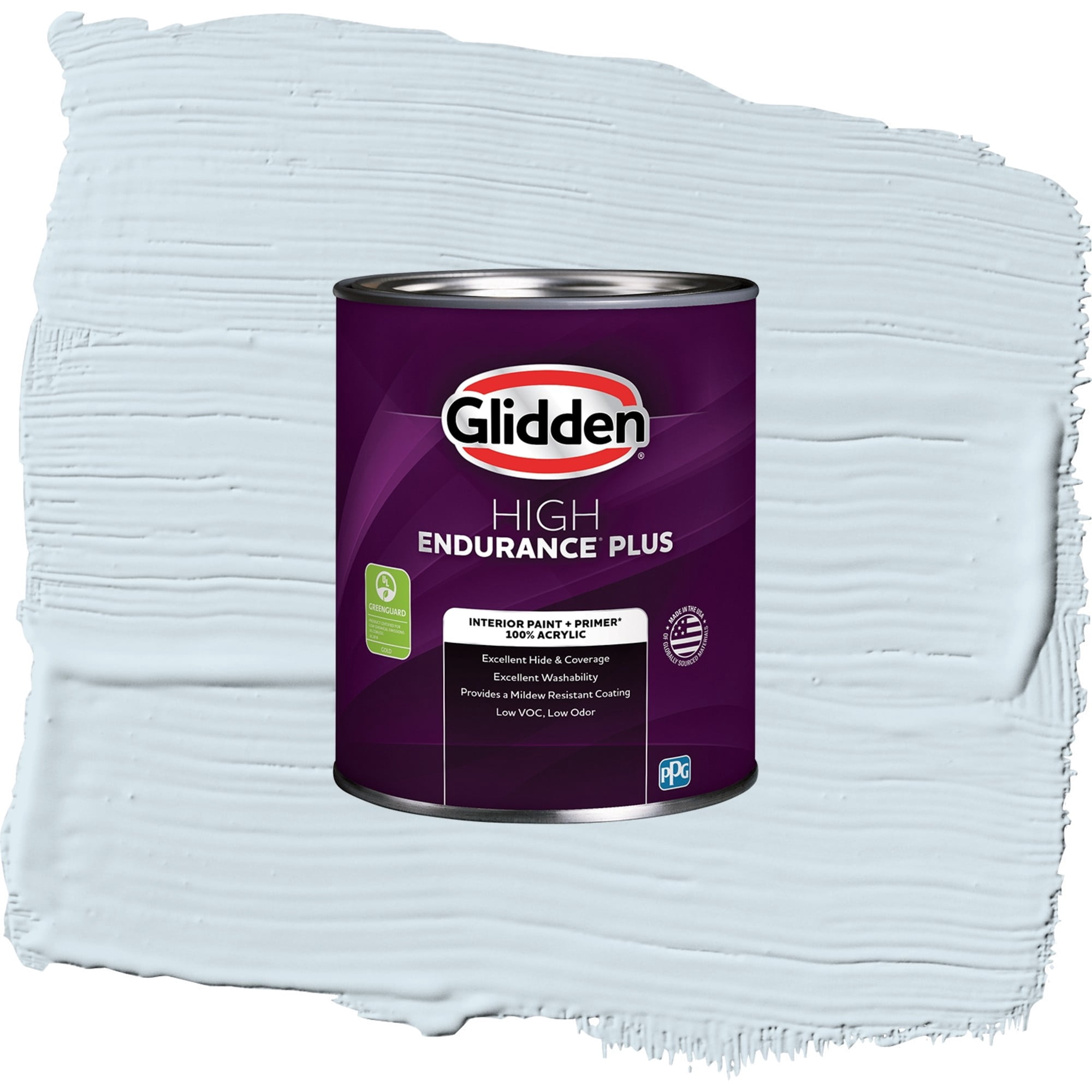 Glidden HEP Breakwater / Blue, Eggshell Interior Paint with Primer, 1 Quart