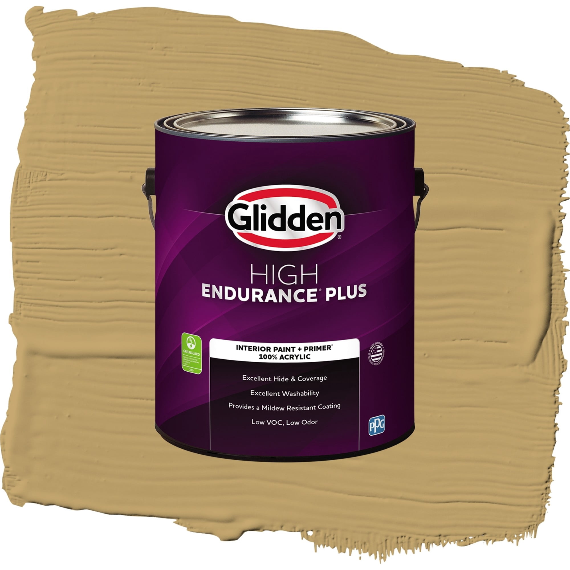 Glidden HEP Buffalo Hide / Yellow, Semi-Gloss Interior Paint with Primer, 1 Gallon