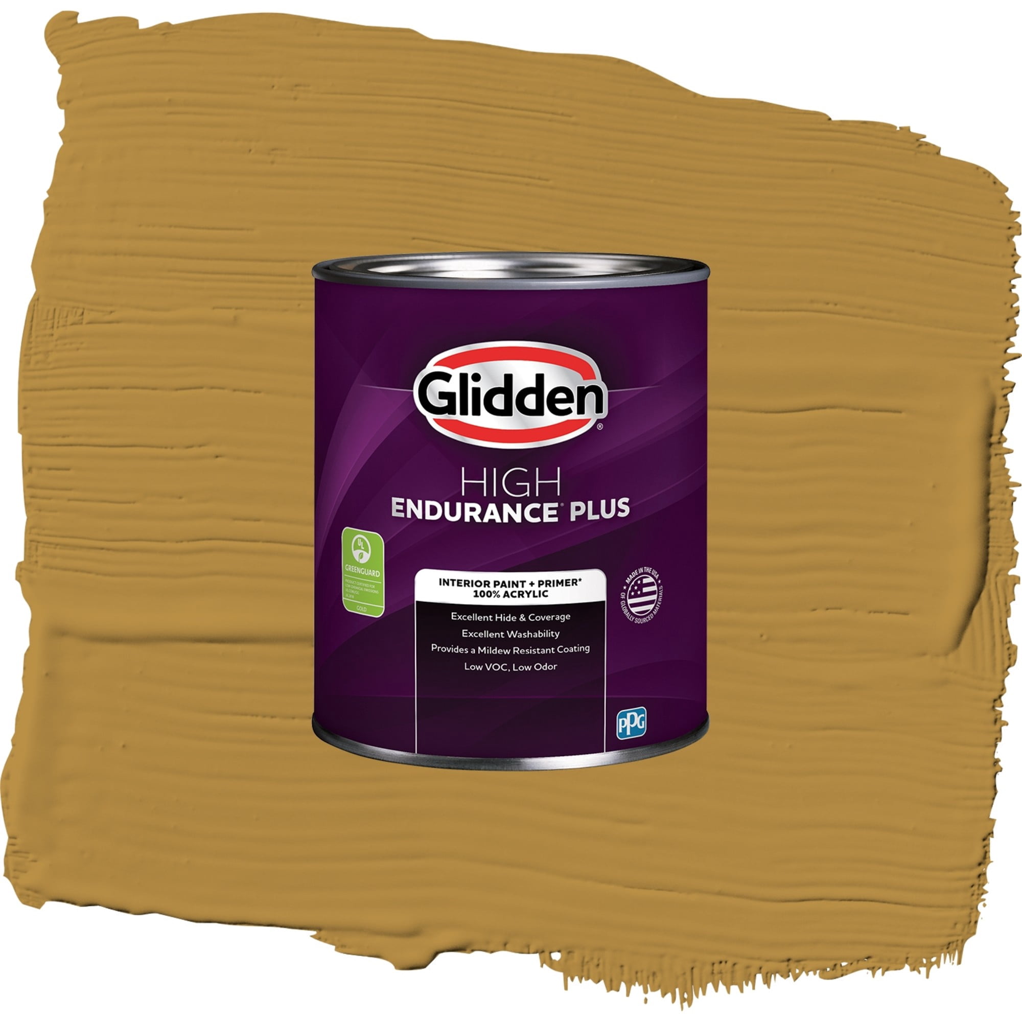 Glidden High Endurance Plus Butterscotch Ripple Eggshell Interior Paint and Primer, 1 Quart